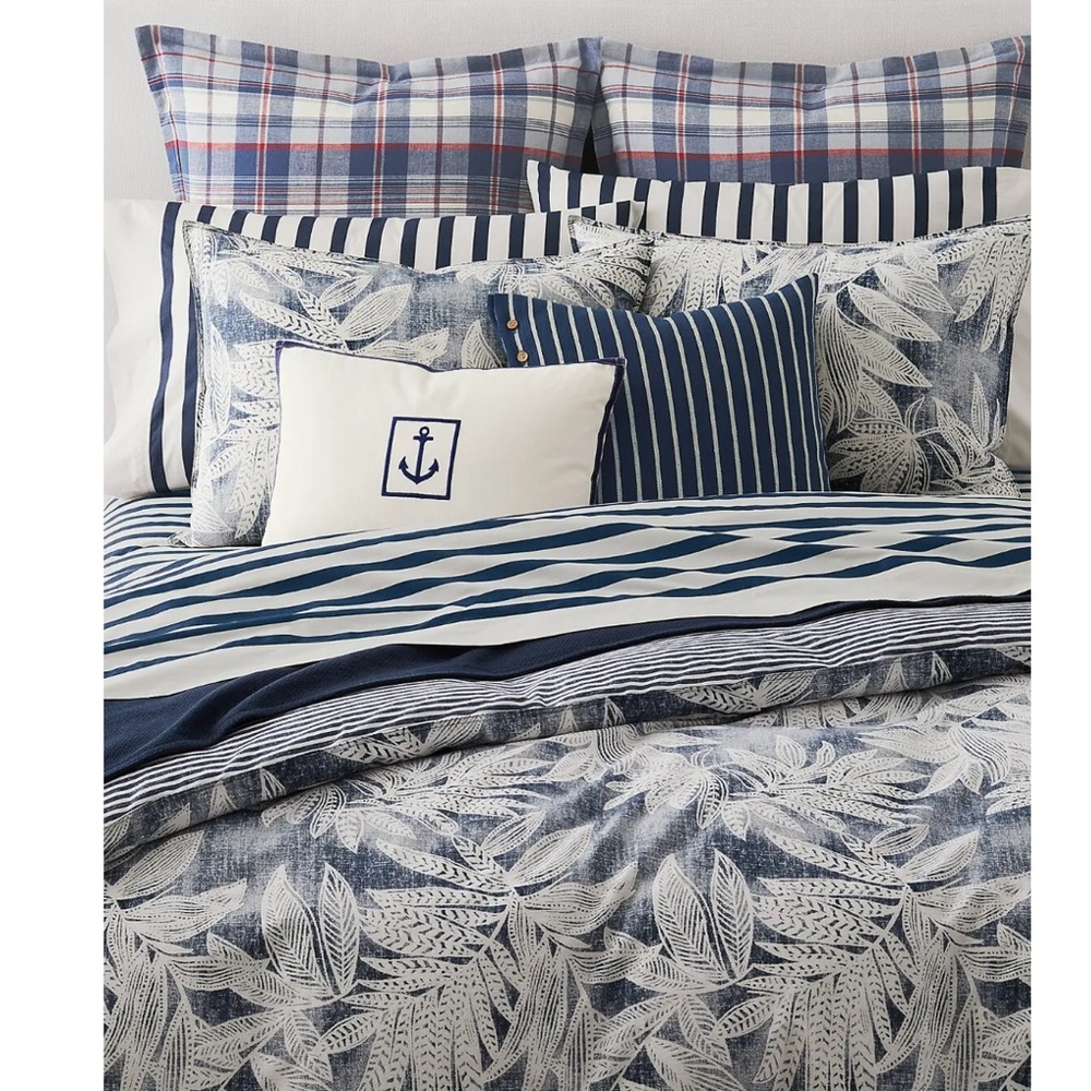 Evan Botanical Palm duvet cover Set, Full/Queen